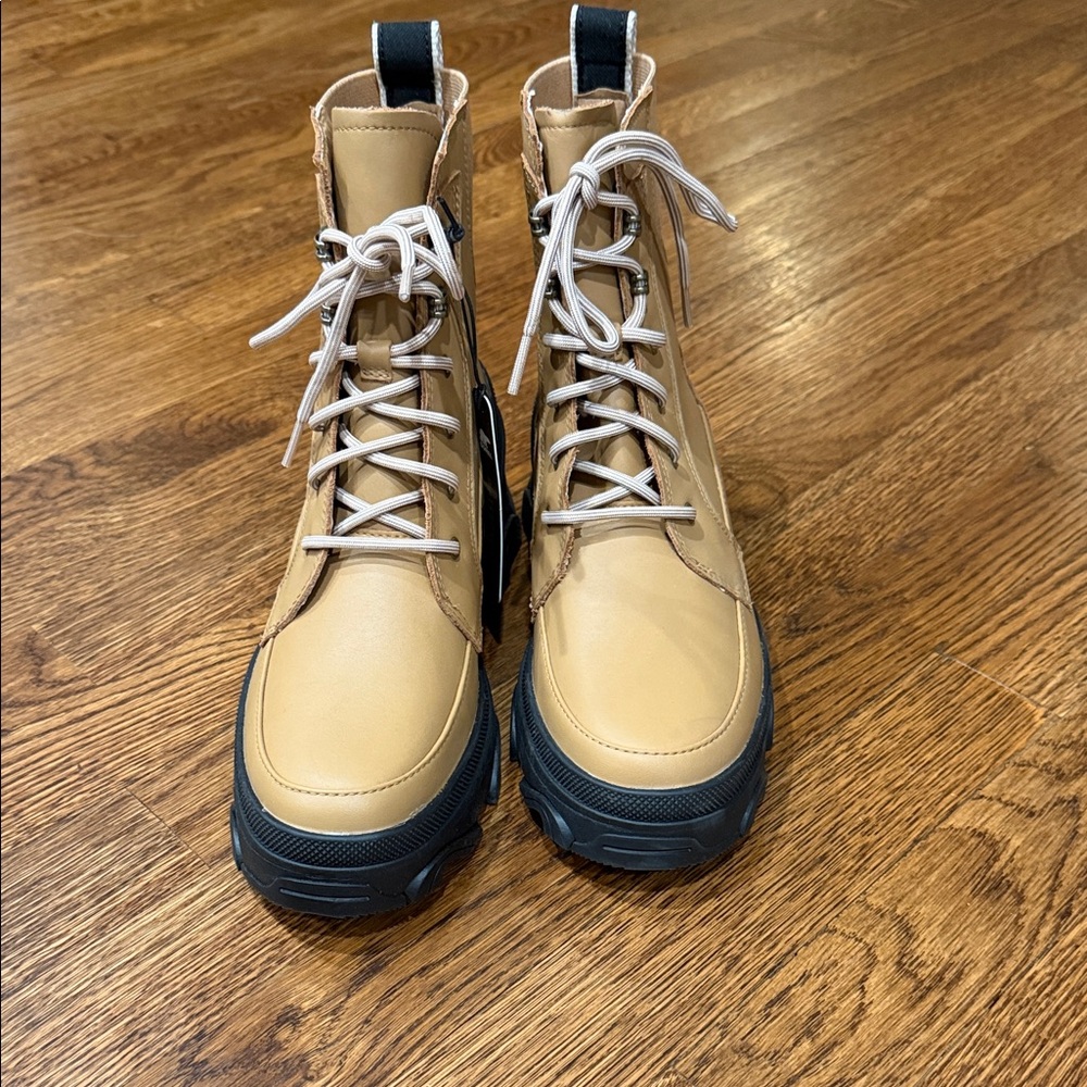 Sorel Tan Boots with Black Outsoles